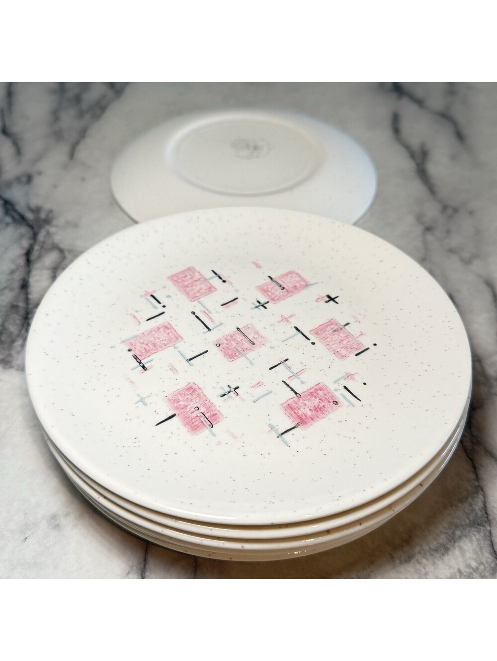 Vintage Metlox Vernon Ware Tickled Pink Bread & Butter Plate 6" Made In USA